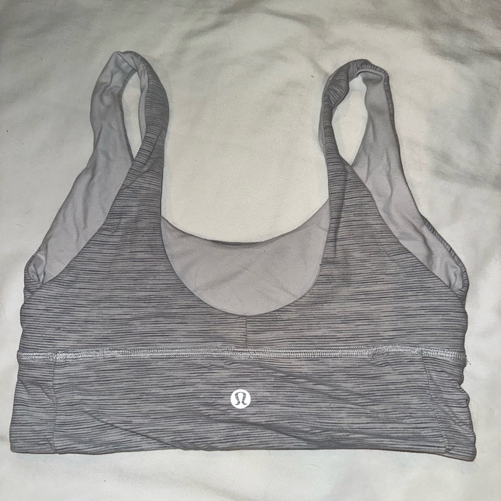 lululemon athletica Striped Gray Align Sports Bra